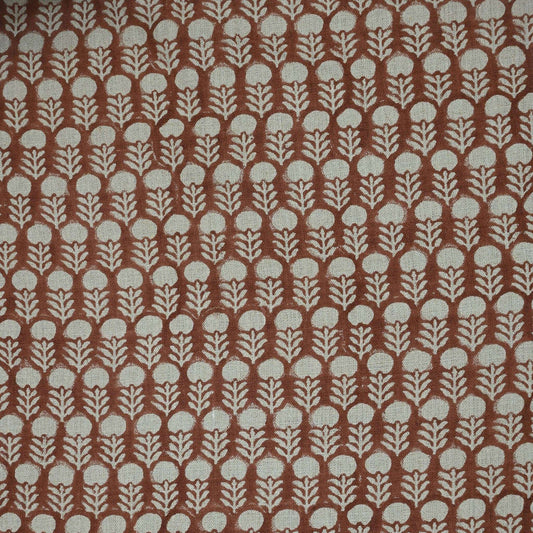 Thalor Block Print Handmade Linen Fabric