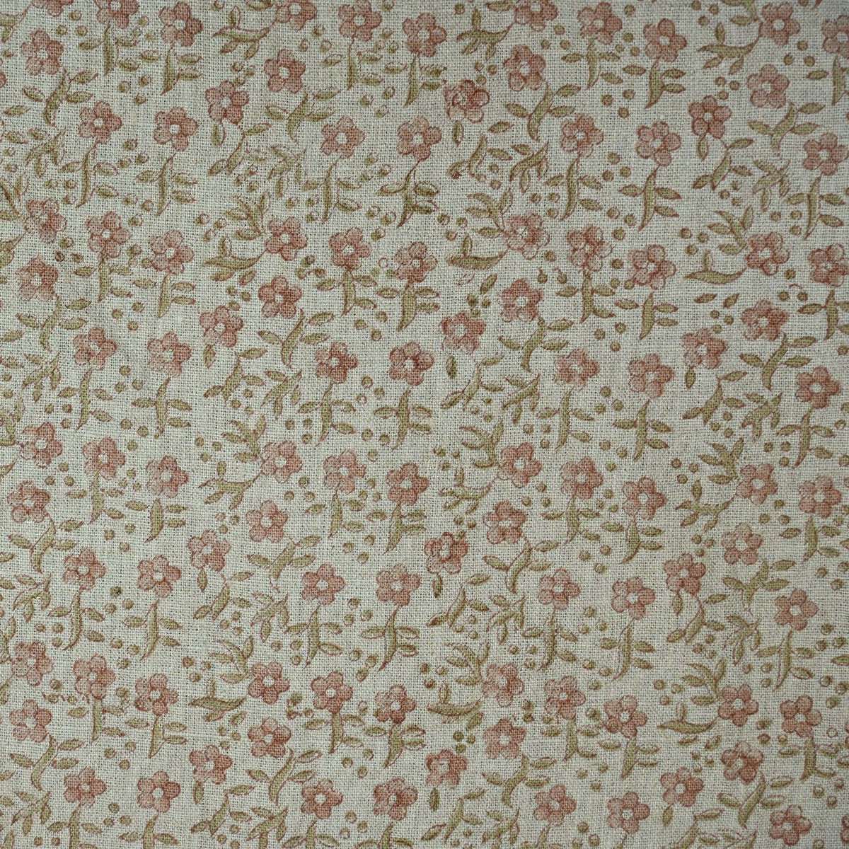 Lisa Floral Linen Block Print Fabric