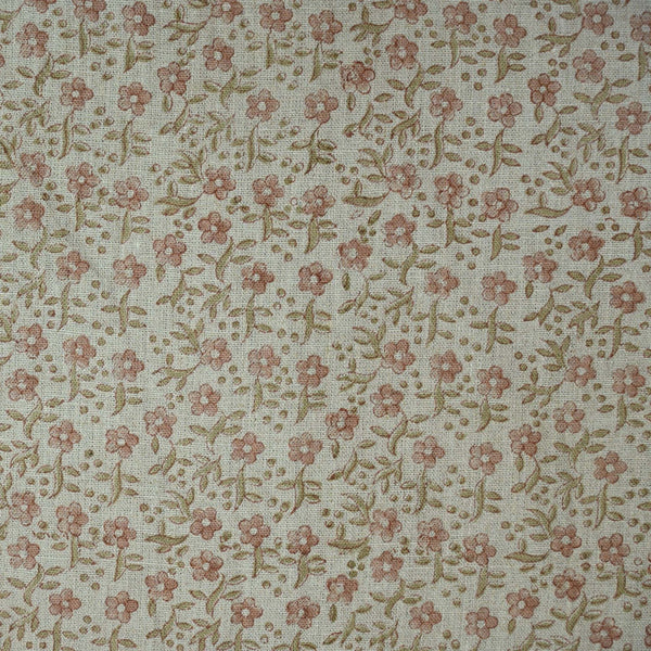 Lisa Floral Linen Block Print Fabric