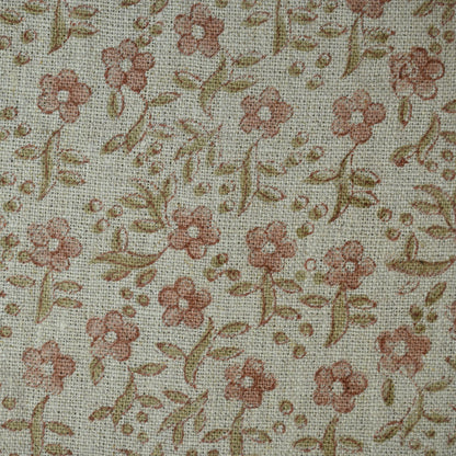 Lisa Floral Linen Block Print Fabric