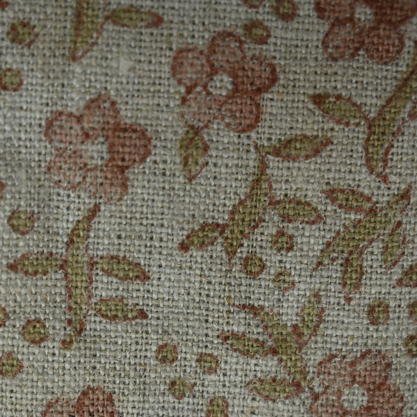 Lisa Floral Linen Block Print Fabric