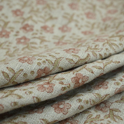 Lisa Floral Linen Block Print Fabric