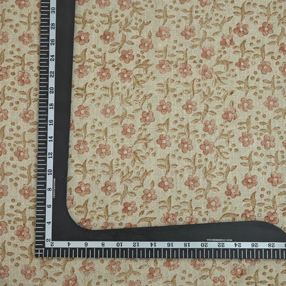 Lisa Floral Linen Block Print Fabric