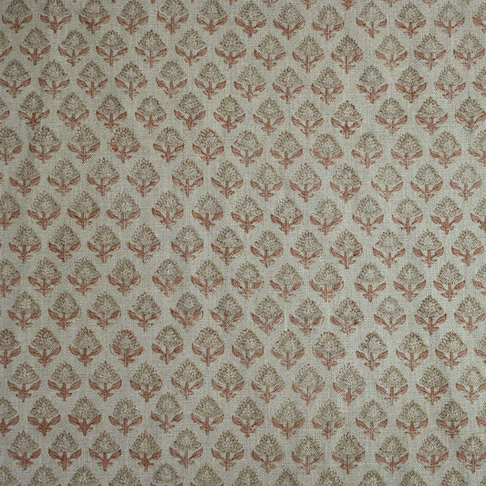 Brooke Hand Block Printe Linen Fabric