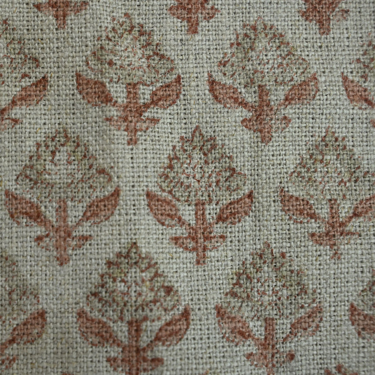 Brooke Hand Block Printe Linen Fabric