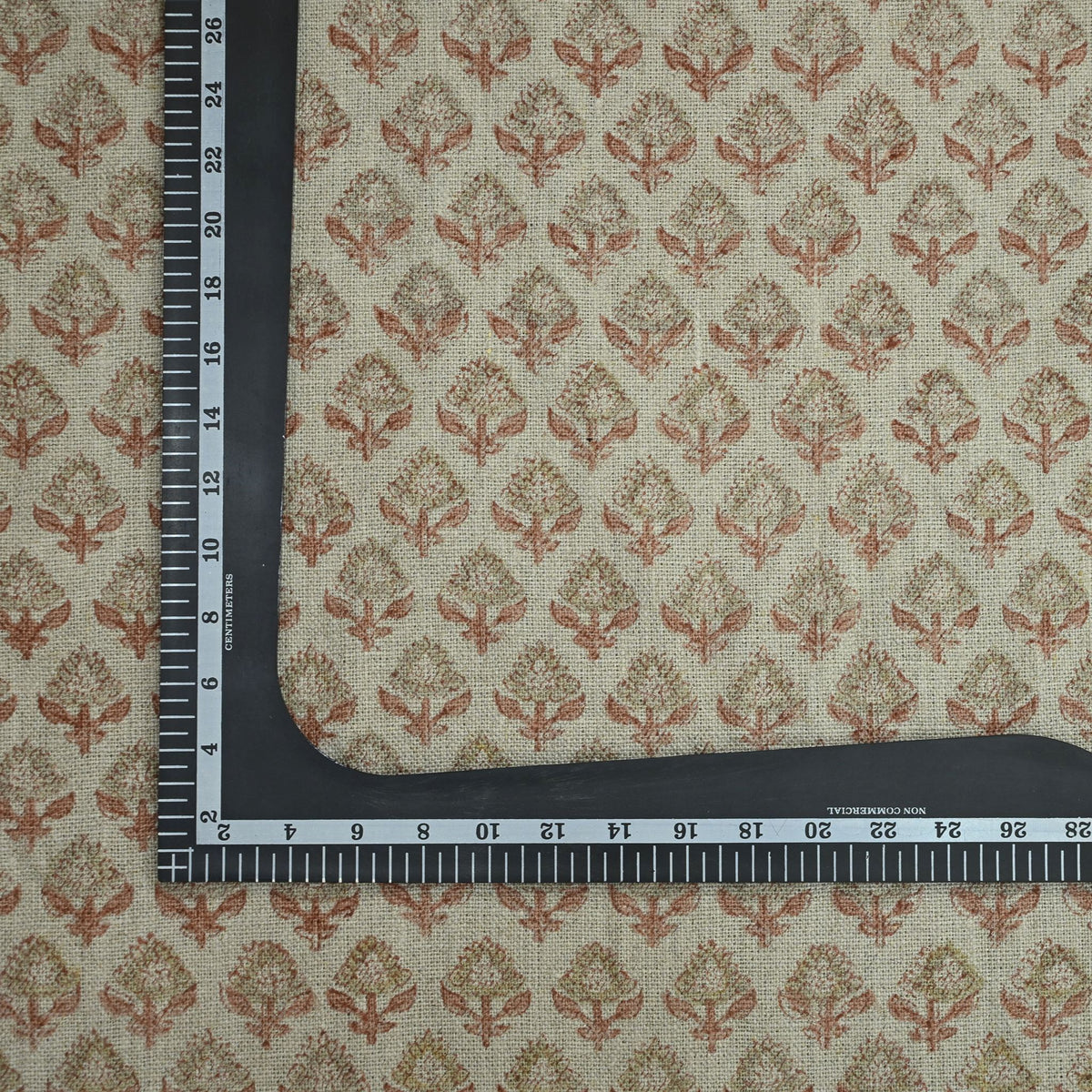 Brooke Hand Block Printe Linen Fabric