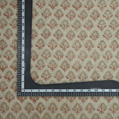Brooke Hand Block Printe Linen Fabric