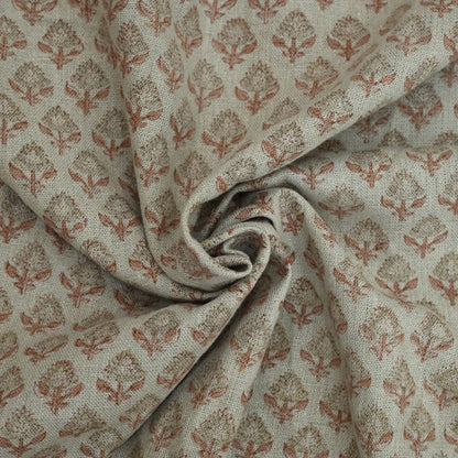 Brooke Hand Block Printe Linen Fabric