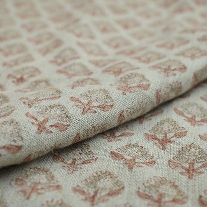Brooke Hand Block Printe Linen Fabric