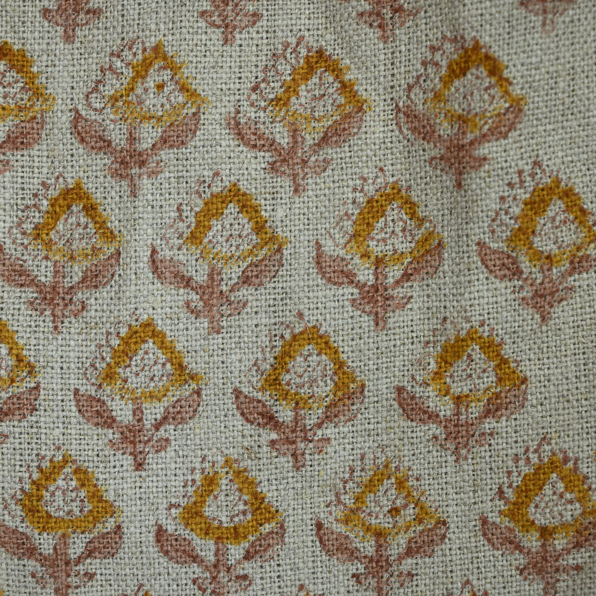 Brooke Hand Block Printe Linen Fabric