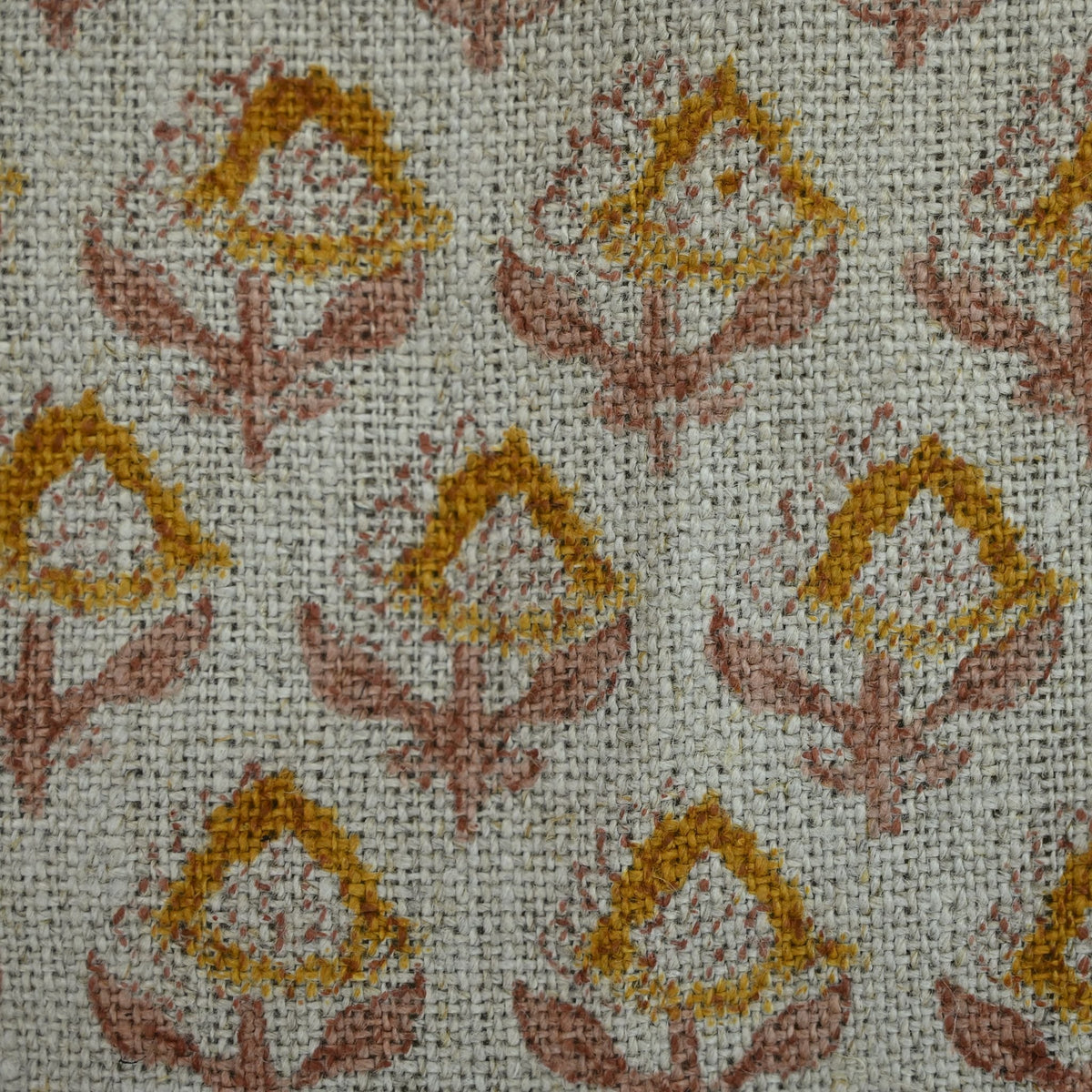 Brooke Hand Block Printe Linen Fabric