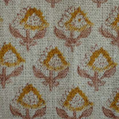 Brooke Hand Block Printe Linen Fabric