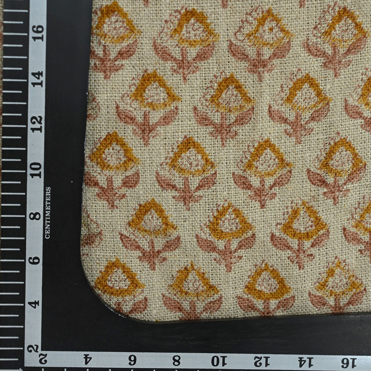 Brooke Hand Block Printe Linen Fabric