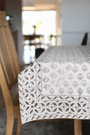 Amelia Floral Block Print Tablecloth - Rohiyaan