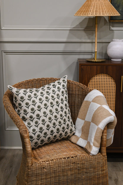 Bloom Warm Light Cream Pillow Cover