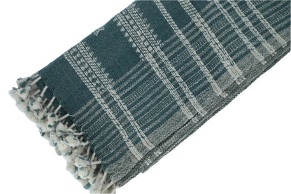 Bhujodi Table Runner - Blue Gray - Maple Village Lane