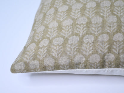 Thalor Floral hand Block Pillow Cover