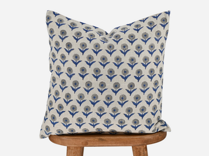 Bloom Royal Blue Pillow Cover