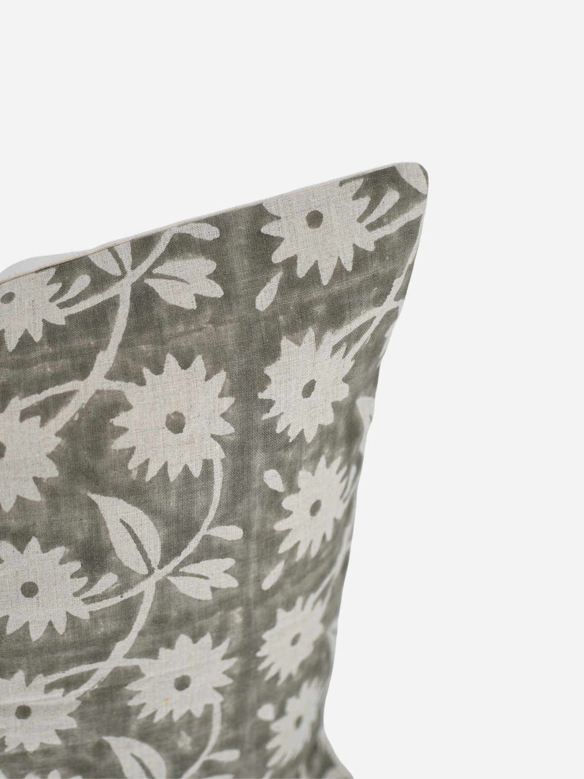 Annalise Grey  Block Print Pillow Cover