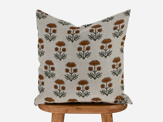 Celeste Block Print Pillow Cover