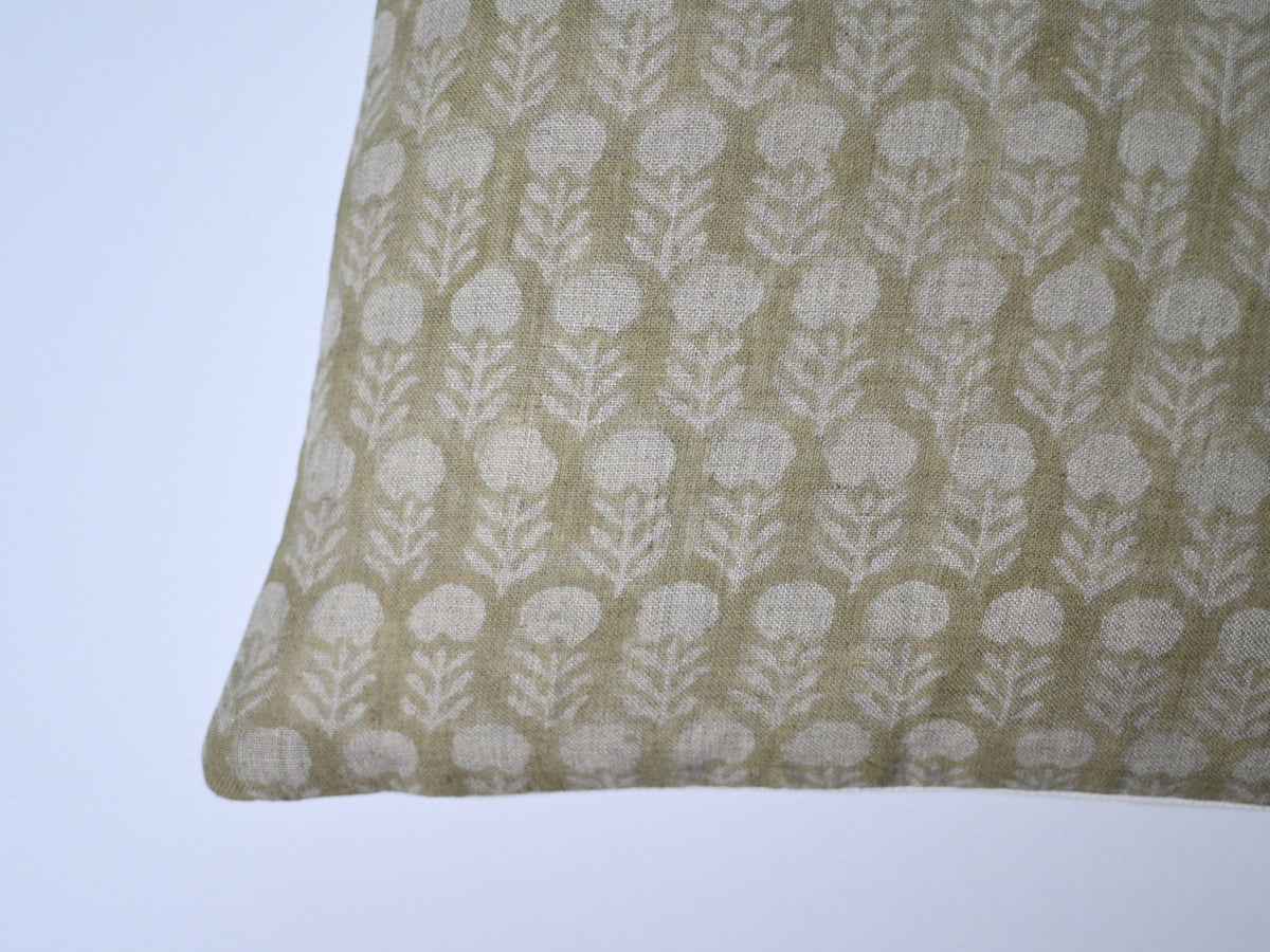 Thalor Floral hand Block Pillow Cover