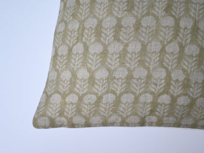 Thalor Floral hand Block Pillow Cover