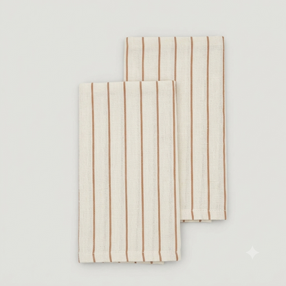 Jude Striped Linen Dinner Napkin