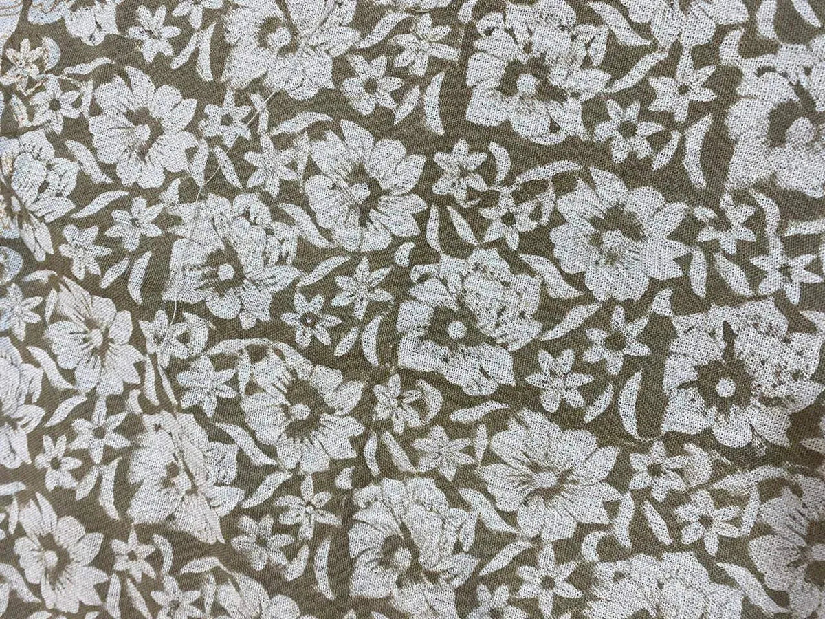 Angie Hand Block Printed Linen Fabric