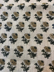 Hand Block Printed Linen Fabric , Home Decor Best Linen Fabric for decor, pillows ,upholstery, curtain 3 - Rohiyaan