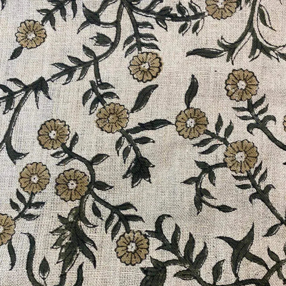 Bailey Handmade Floral Linen Fabric