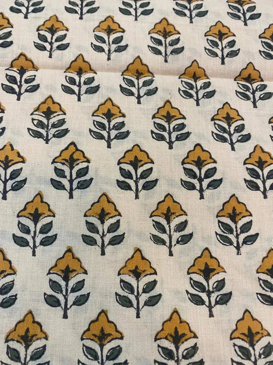 Indian Block Print, indian cotton, Hand stamped printing, by the yard, Indian Fabric, Peace Block Print Fabric, sewing and quilting fabric - Rohiyaan