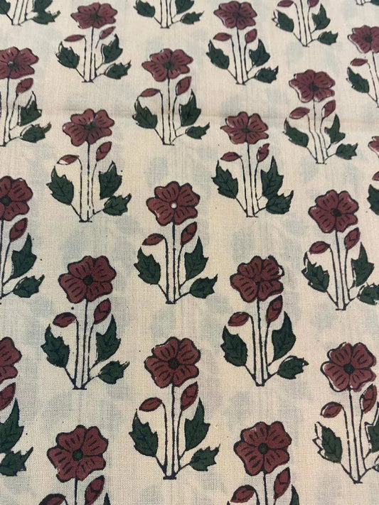 Indian Block Print, indian cotton, Hand stamped printing, by the yard, Indian Fabric, Peace Block Print Fabric, sewing and quilting fabric - Rohiyaan