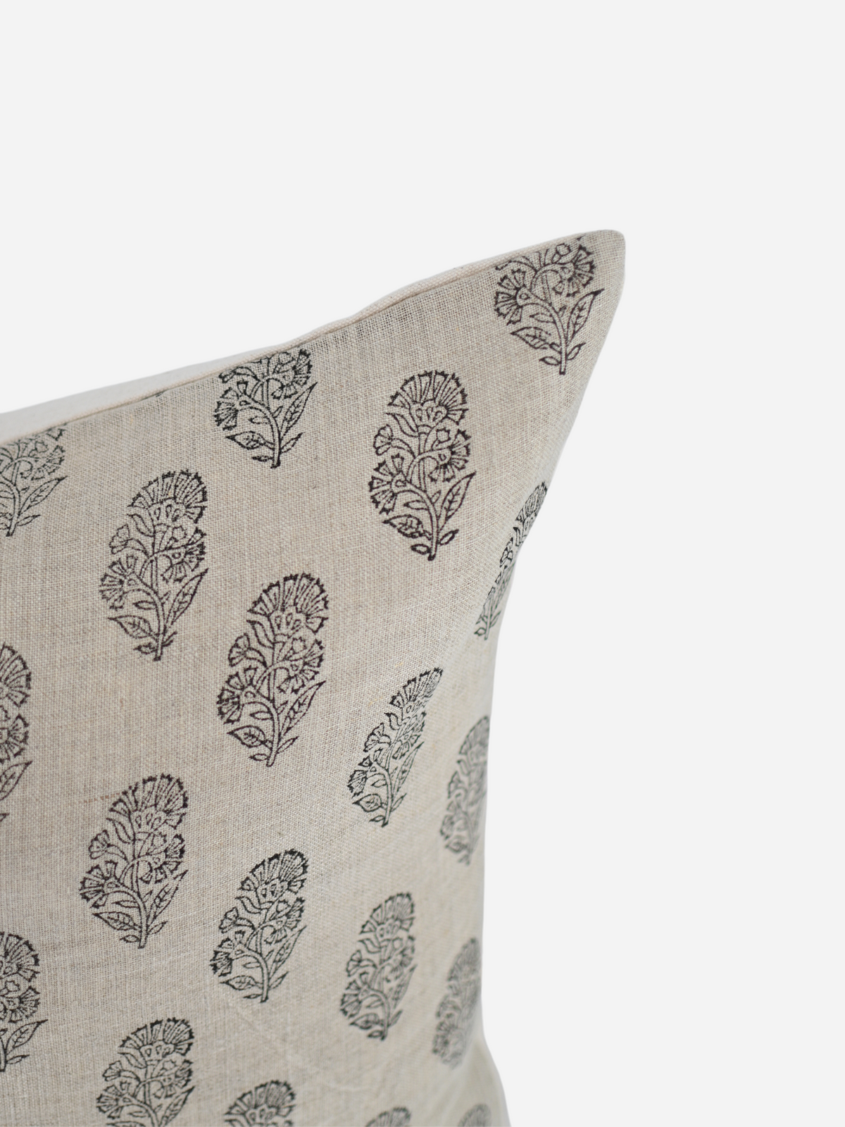Pearl Floral Block Print Pillow Cover