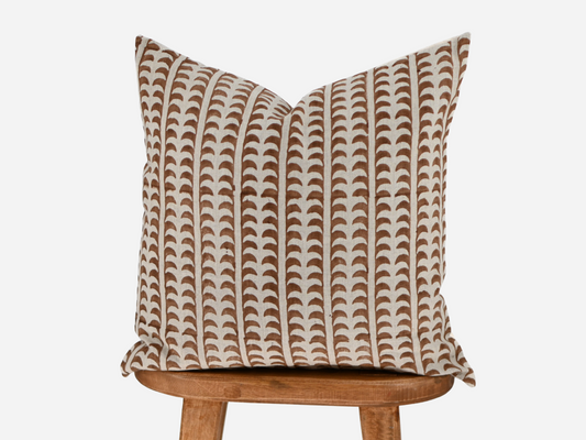 Evelyn Block Print Pillow Cover