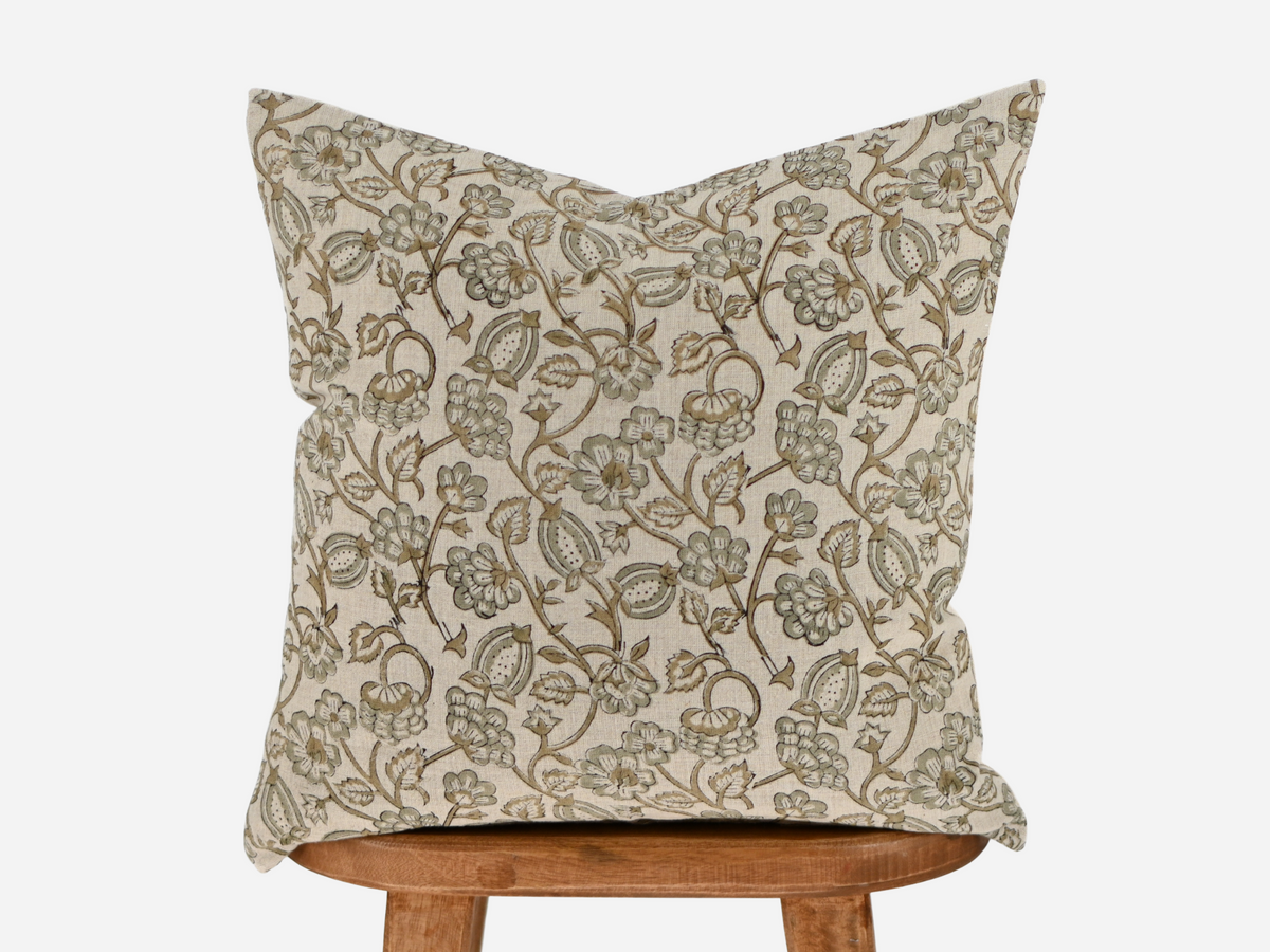 Esmeralda Block Print Pillow Cover
