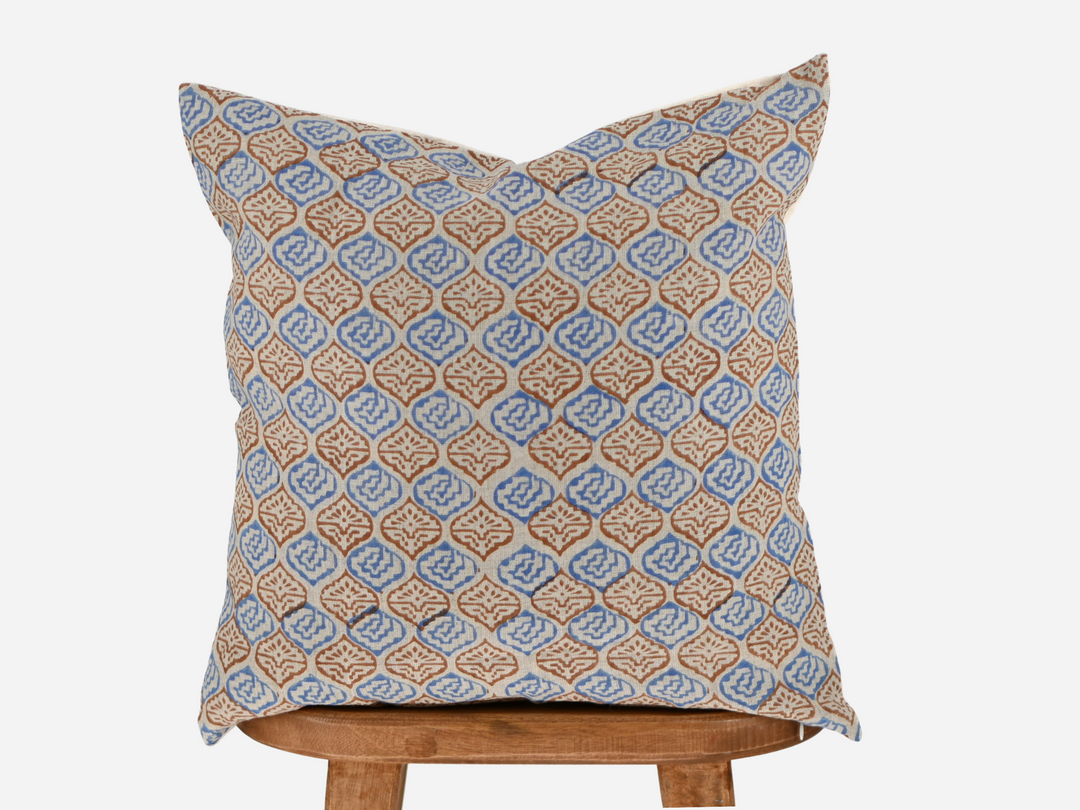 Emma Block Print Pillow Cover