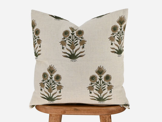 Emilia Block Print Pillow Cover