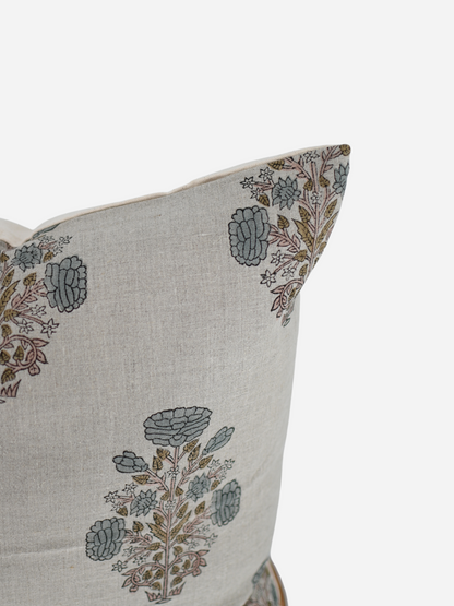 Elyse Ochre Gold Block Print Pillow Cover