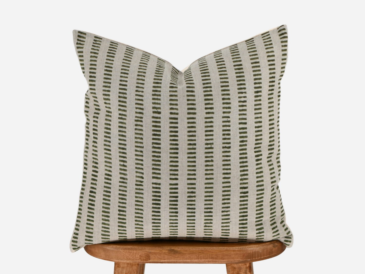 Elinor Block Print Pillow Cover