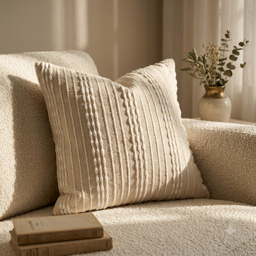 Reginald Stitched Stripe Cushion Cover