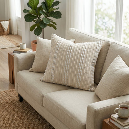 Reginald Stitched Stripe Cushion Cover