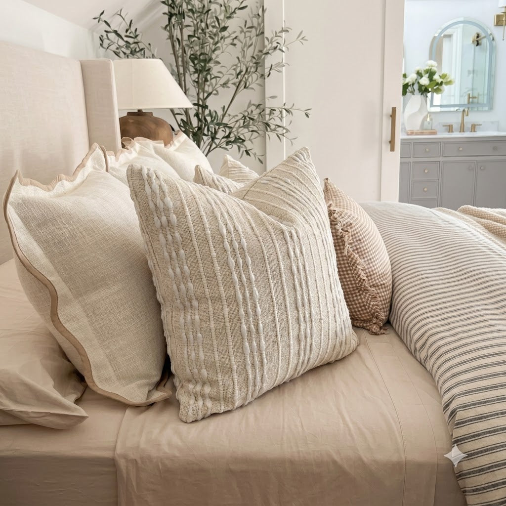 Reginald Stitched Stripe Cushion Cover