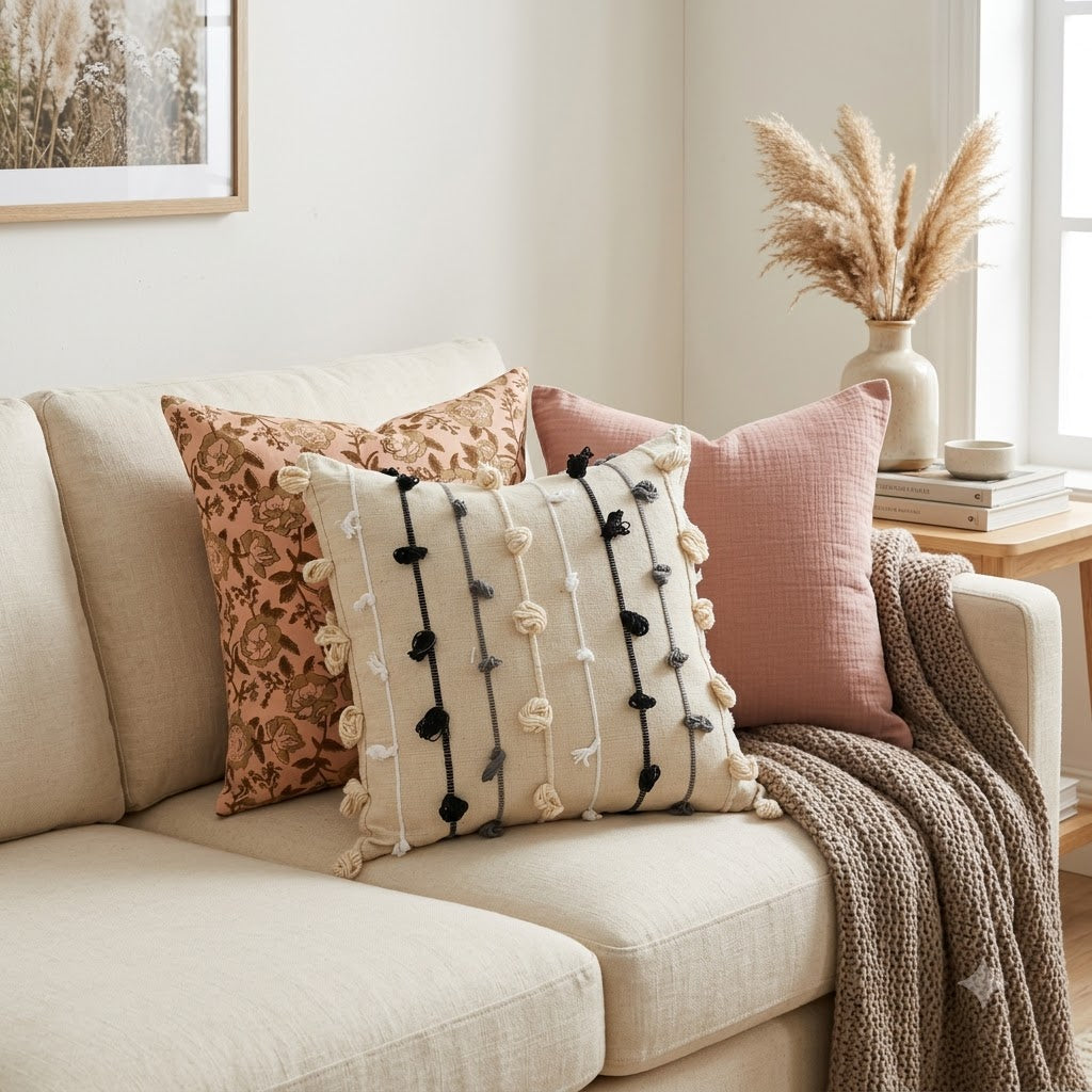 Morgan Boho Tasselled Cushion Cover