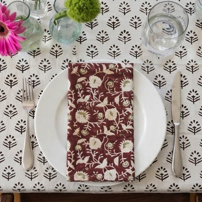 Merlot Floral Vine Table Napkin