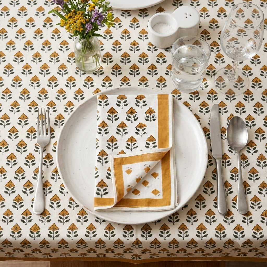 Cotton Block Print Napkin 1