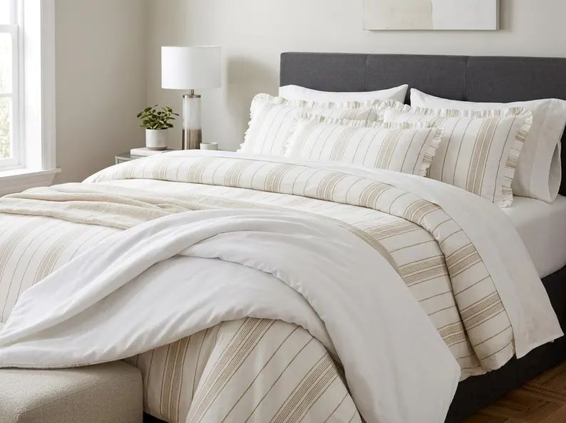 Louis Striped Cotton Duvet cover