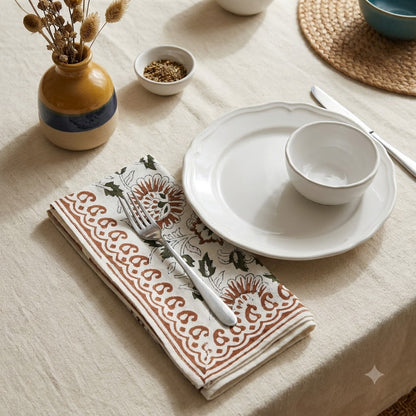 Rustic Rust Indigo Table Napkin