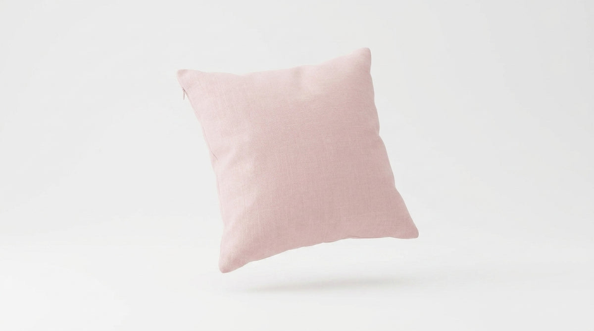 Anor Light Pink  Solid Linen Pillow Cover