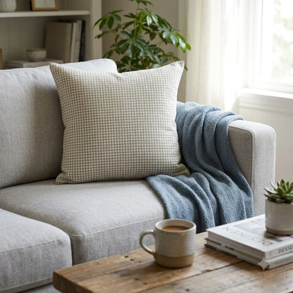 Atelier Check Block Print Pillow Cover