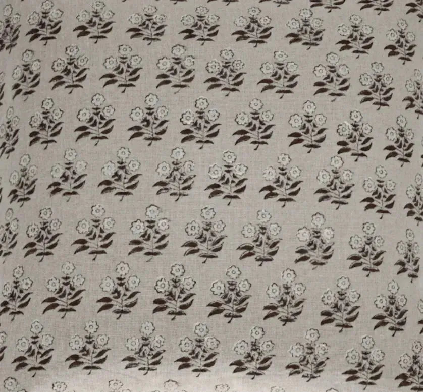 Elowen Block Print Handloom Linen Fabric